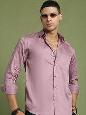 Men's Cotton Solid Formal Shirt - SF_883Magenta_S