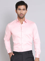 Men's Cotton Solid Formal Shirt - SF_883Light-Pink_S