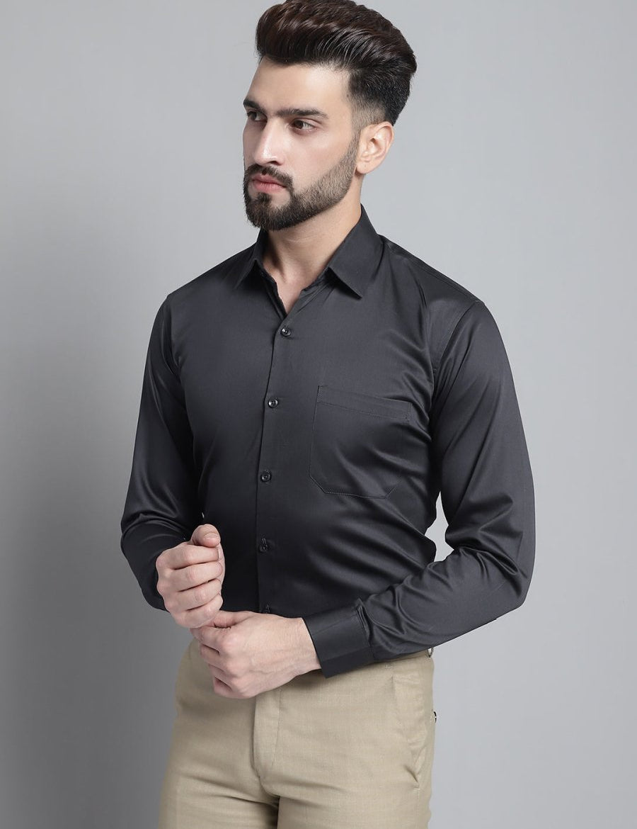 Men's Cotton Solid Formal Shirt - SF_883Olive_S