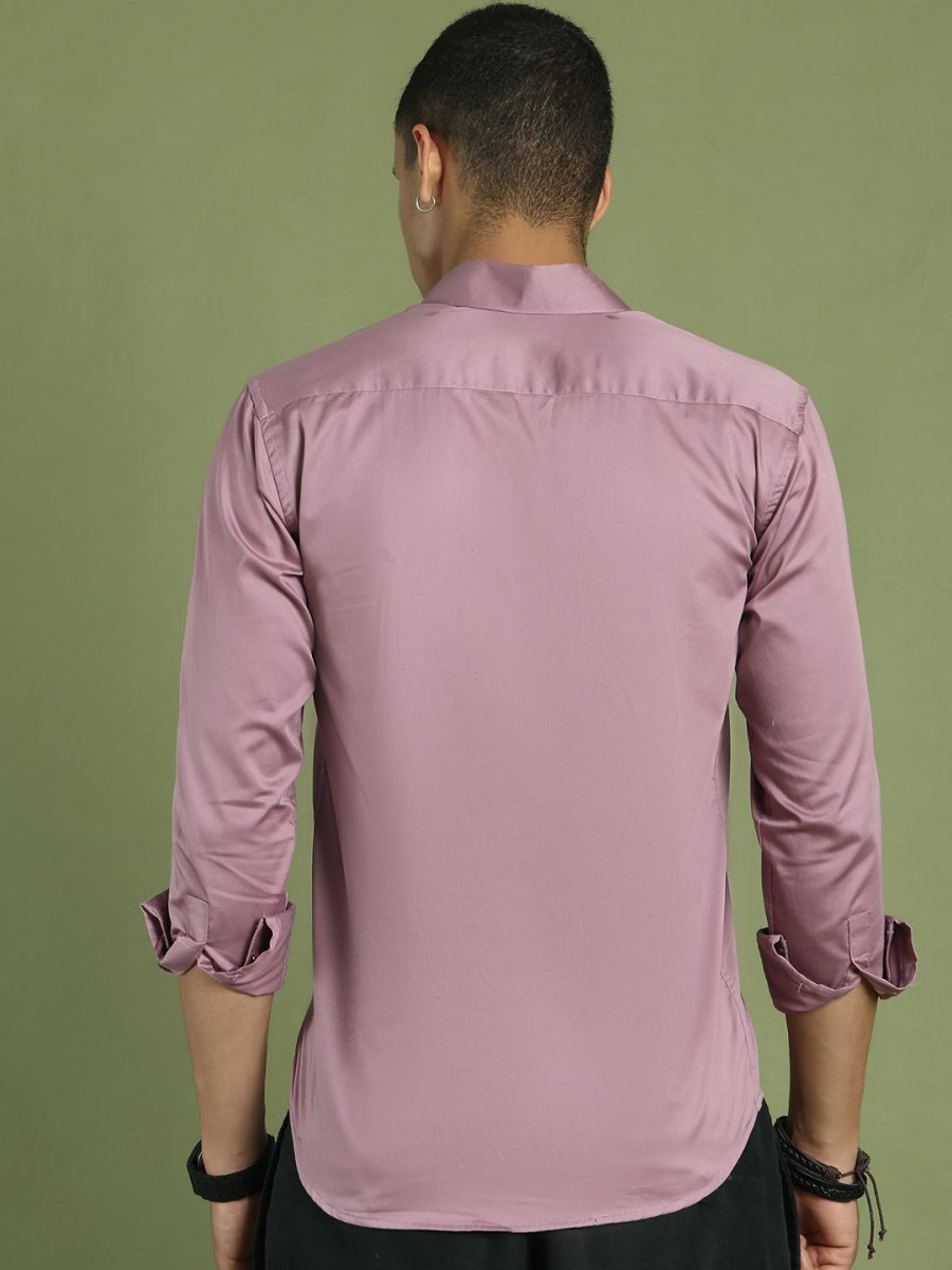 Men's Cotton Solid Formal Shirt - SF_883Magenta_S
