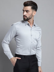 Men's Cotton Solid Formal Shirt - SF_883Light-Grey_S