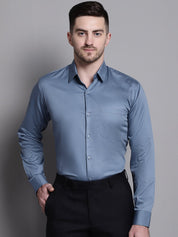 Men's Cotton Solid Formal Shirt - SF_883Grey_S