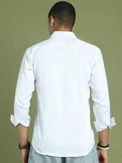 Men's Cotton Solid Formal Shirt - SF_883White_S