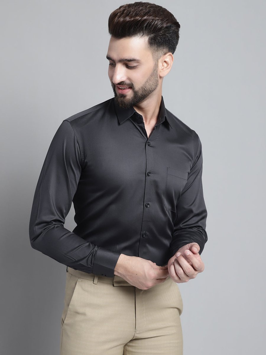 Men's Cotton Solid Formal Shirt - SF_883Olive_S