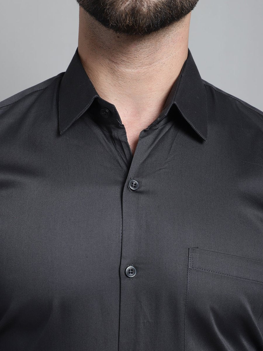 Men's Cotton Solid Formal Shirt - SF_883Olive_S