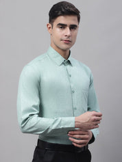 Men's Green Cotton Solid Formal Shirt - SF_873Green_S