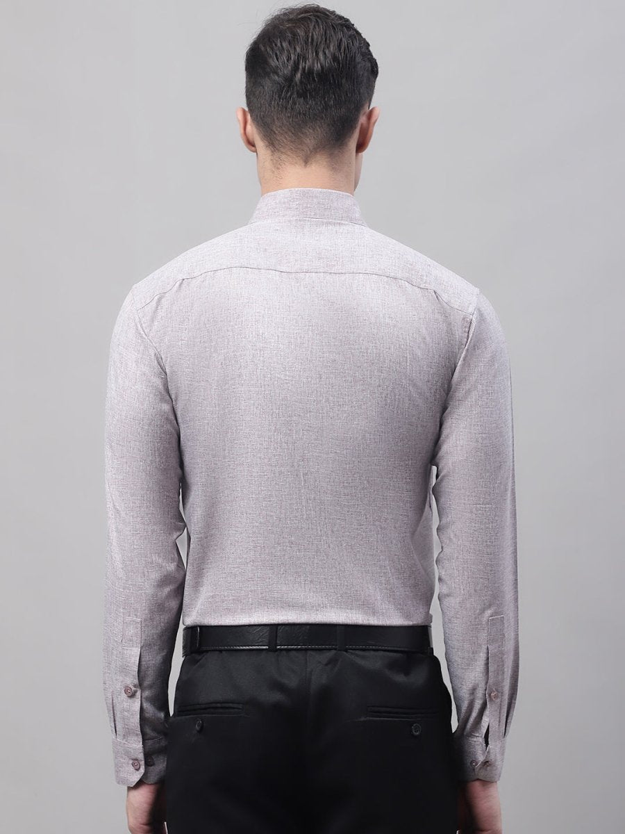 Men's Grey Cotton Solid Formal Shirt - SF_873Grey_S