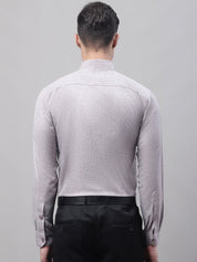 Men's Grey Cotton Solid Formal Shirt - SF_873Grey_S