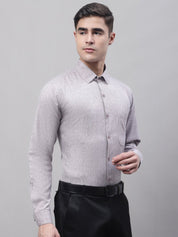 Men's Grey Cotton Solid Formal Shirt - SF_873Grey_S