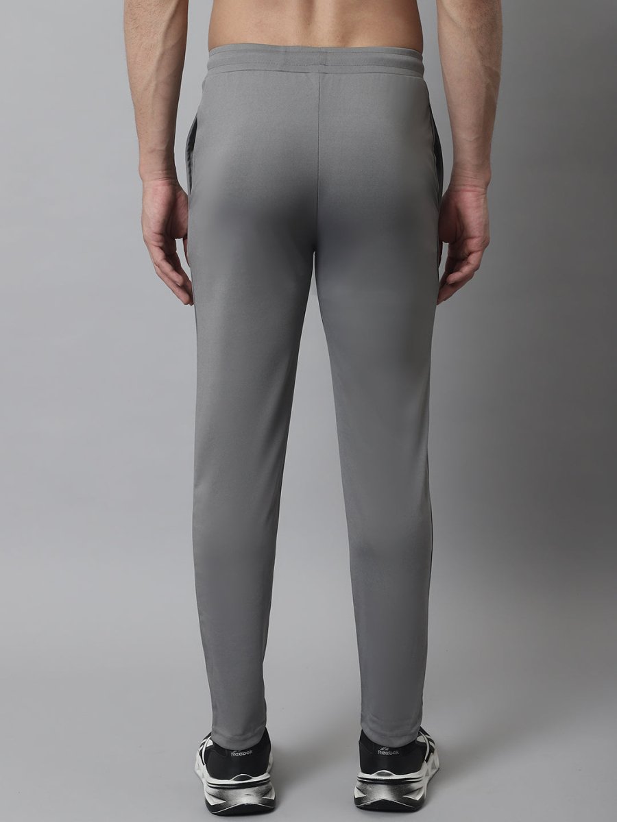 Men's Grey Solid Streachable Lycra Trackpants - JOG_024Grey_S