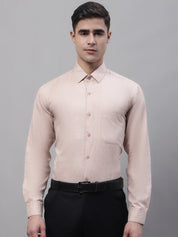 Men's Light-Brown Cotton Solid Formal Shirt - SF_873Light-Brown_S