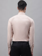 Men's Light-Brown Cotton Solid Formal Shirt - SF_873Light-Brown_S