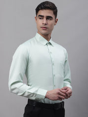 Men's Light-Green Dobby Textured Formal Shirt - SF_871Light-Green_S