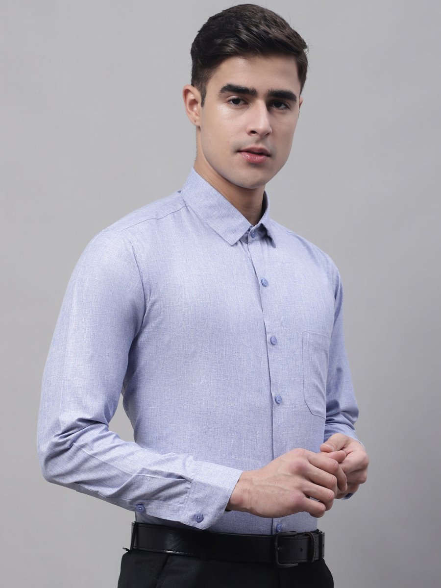 Men's Light-Grey Cotton Solid Formal Shirt - SF_873Light-Grey_S