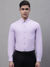 Men's Light Purple Cotton Solid Formal Shirt - SF_875Light-Purple_S