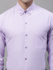 Men's Light Purple Cotton Solid Formal Shirt - SF_875Light-Purple_S