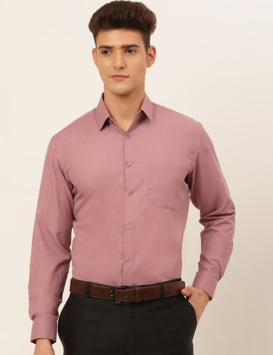 Men's Magenta Pink Formal Solid Shirts - SF_361Magenta_S