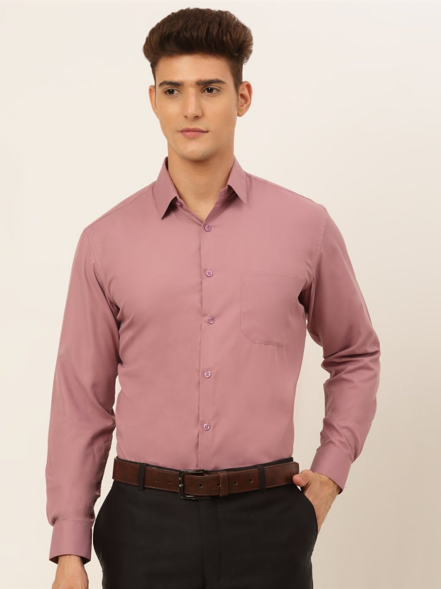 Men's Magenta Pink Formal Solid Shirts - SF_361Magenta_S