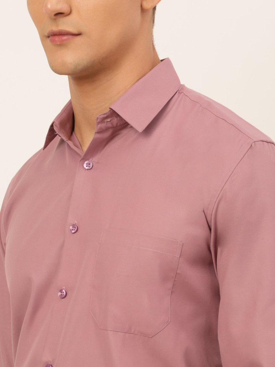 Men's Magenta Pink Formal Solid Shirts - SF_361Magenta_S