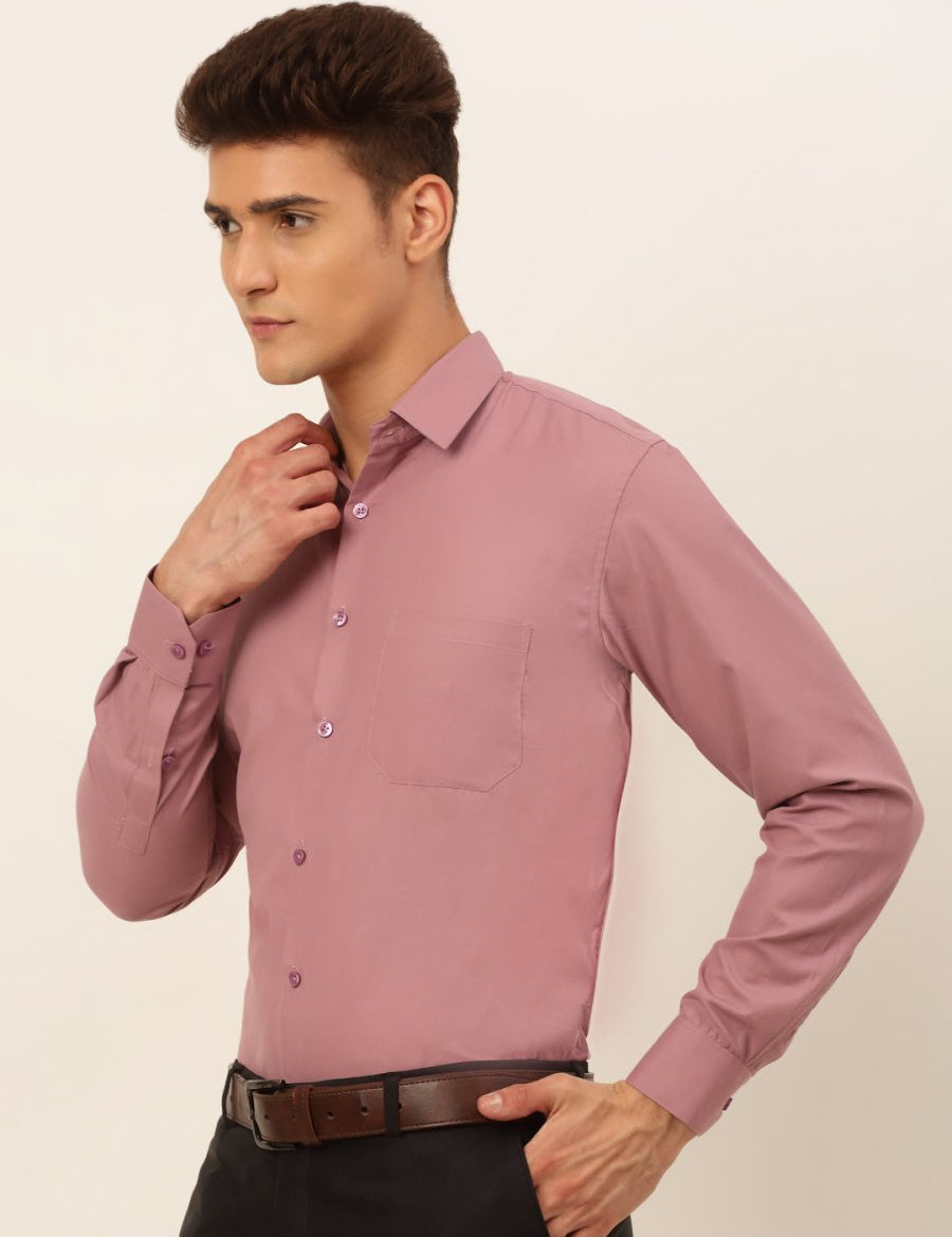 Men's Magenta Pink Formal Solid Shirts - SF_361Magenta_S