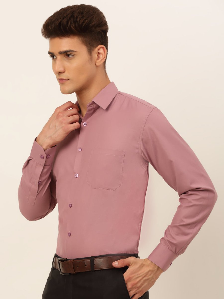 Men's Magenta Pink Formal Solid Shirts - SF_361Magenta_S