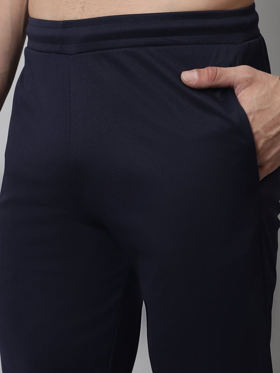 Men's Navy Blue Solid Streachable Lycra Trackpants - JOG_024Navy_S