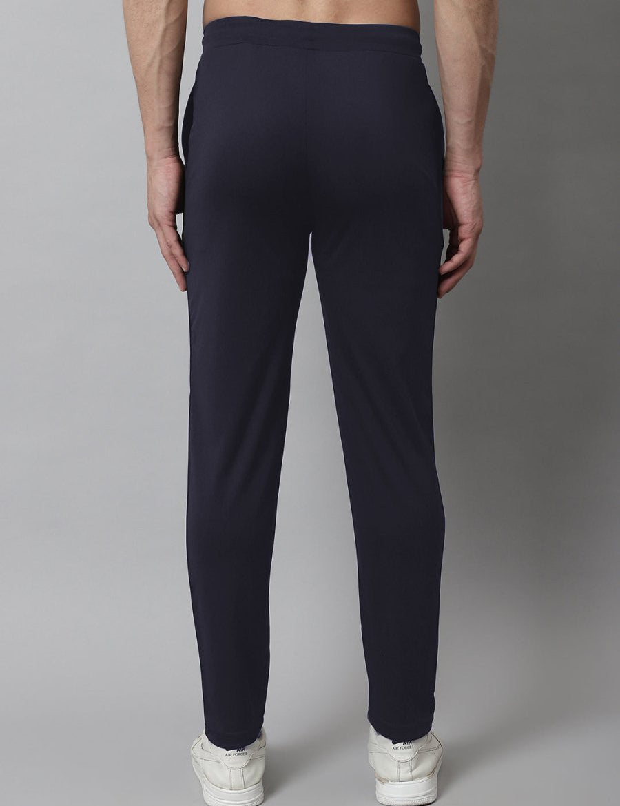 Men's Navy Blue Solid Streachable Lycra Trackpants - JOG_024Navy_S