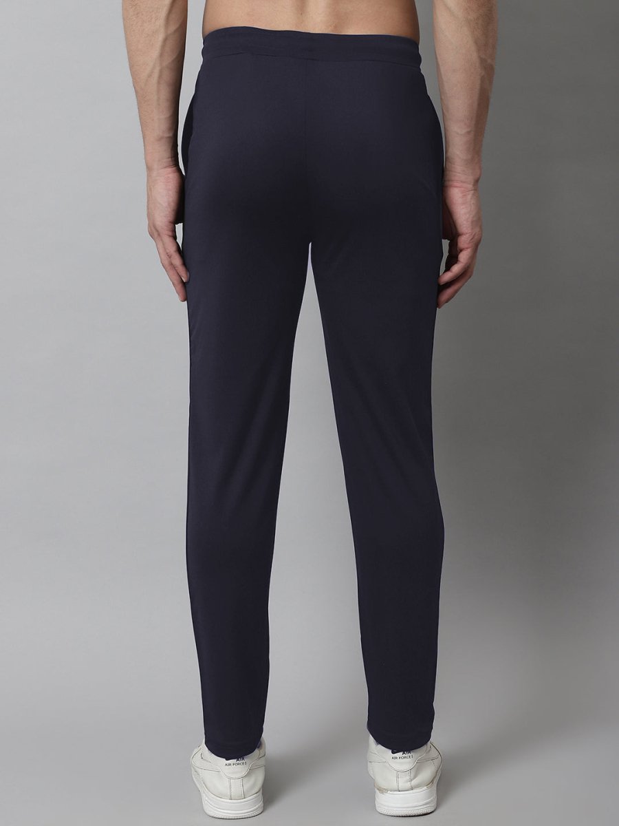 Men's Navy Blue Solid Streachable Lycra Trackpants - JOG_024Navy_S
