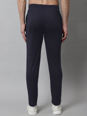 Men's Navy Blue Solid Streachable Lycra Trackpants - JOG_024Navy_S