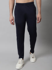 Men's Navy Blue Solid Streachable Lycra Trackpants - JOG_024Navy_S