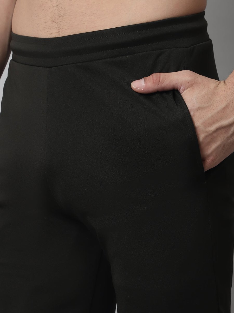 Men's Olive Solid Streachable Lycra Trackpants - JOG_024Olive_S