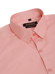 Men's Orange Dobby Textured Formal Shirt - SF_871Orange_S