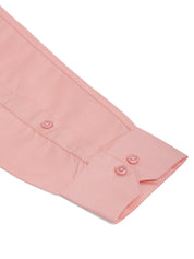 Men's Orange Dobby Textured Formal Shirt - SF_871Orange_S