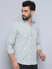 Men's Printed Casual Shirt - SF_994Pista_S