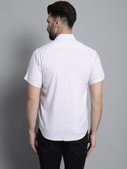 Men's Printed Formal Shirt - SF_880Purple_S