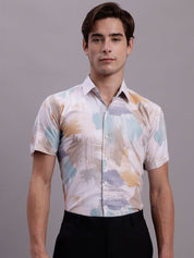 Men's Printed Formal Shirt - SF_885Multi_S