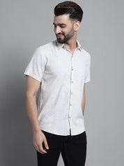 Men's Printed Formal Shirt - SF_880Beige_S