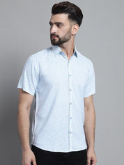 Men's Printed Formal Shirt - SF_880Sky_S