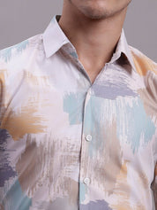 Men's Printed Formal Shirt - SF_885Multi_S