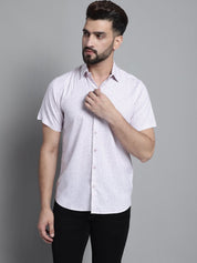 Men's Printed Formal Shirt - SF_880Purple_S