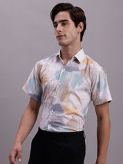 Men's Printed Formal Shirt - SF_885Multi_S