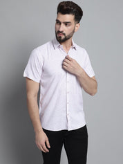 Men's Printed Formal Shirt - SF_880Purple_S