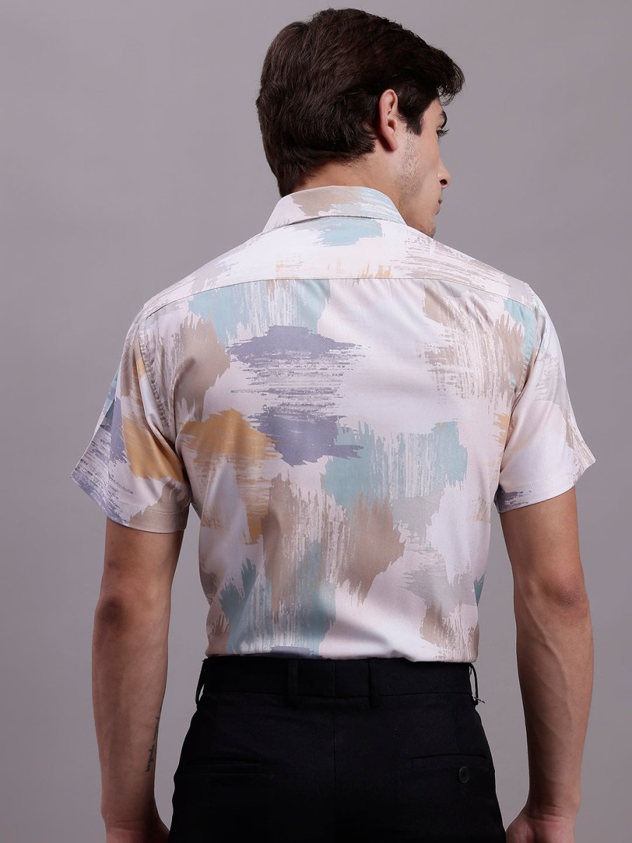 Men's Printed Formal Shirt - SF_885Multi_S