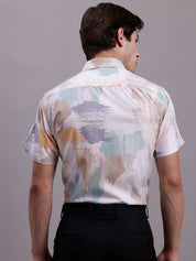 Men's Printed Formal Shirt - SF_885Multi_S