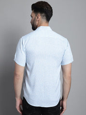 Men's Printed Formal Shirt - SF_880Sky_S