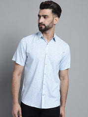 Men's Printed Formal Shirt - SF_880Sky_S