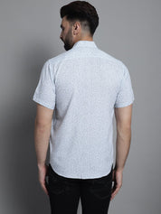 Men's Printed Formal Shirt - SF_880Light-Grey_S
