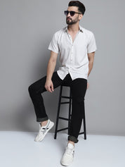 Men's Printed Formal Shirt - SF_880Beige_S