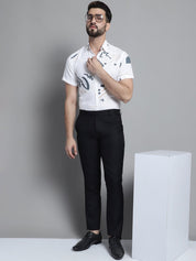 Men's Printed Formal Shirt - SF_882White_S