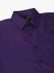 Men's Purple Formal Solid Shirts - SF_361D-Purple_S